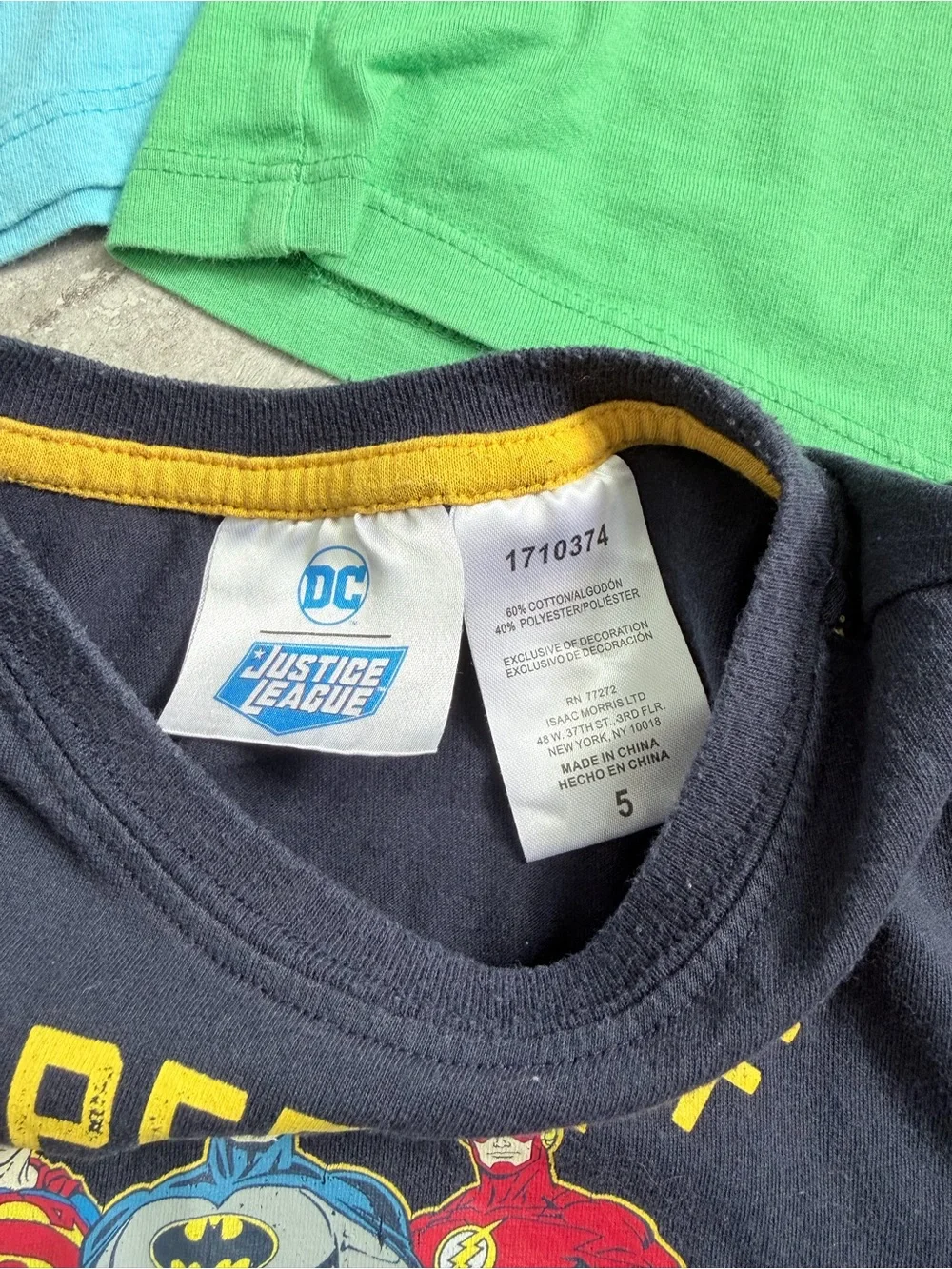 Marvel DC Boys T Shirt Lot 5T Captain America Hulk Justice League Superhero